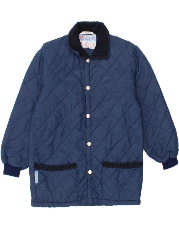 Wide-Brimmed Sun HatsHUSKY Boys Quilted Jacket 11-12 Years Navy Blue Nylon