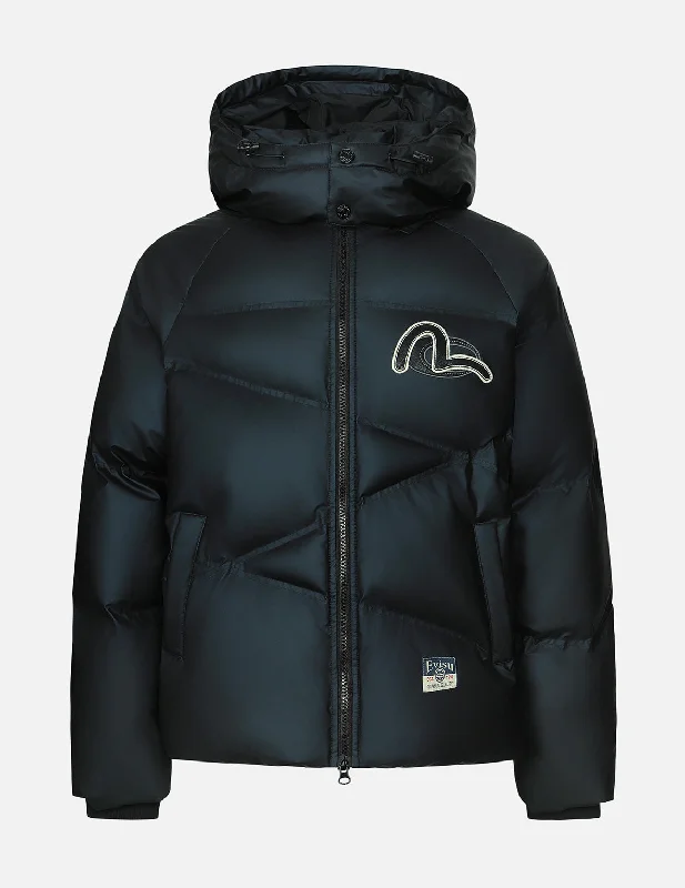 Wide-Brimmed Sun HatsLogos and "Wheel of Wisdom" Embroidery Fashion Fit Down Jacket