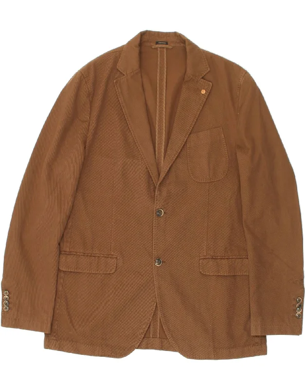 Classic Bowler HatsMASSIMO DUTTI Mens 2 Button Blazer Jacket EU 56 XL Brown Cotton