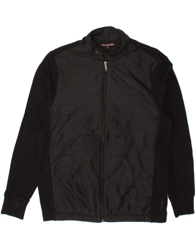 Best Casual HatsMICHAEL KORS Mens Bomber Jacket UK 38 Medium Black Cotton
