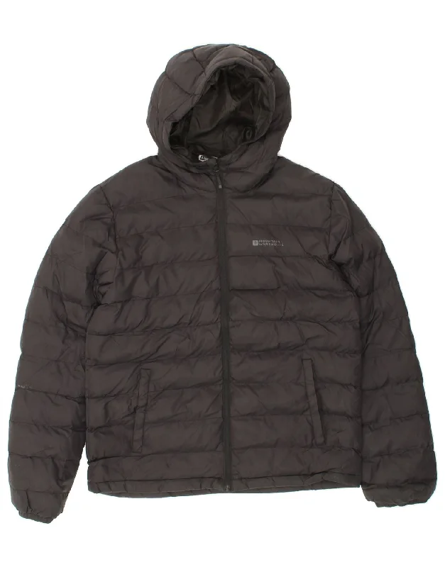 Quilted Winter HatsMOUNTAIN WAREHOUSE Mens Hooded Padded Jacket UK 38 Medium Black Polyester Quilted Winter HatsMOUNTAIN WAREHOUSE Mens Hooded Padded Jacket UK 38 Medium Black Polyester