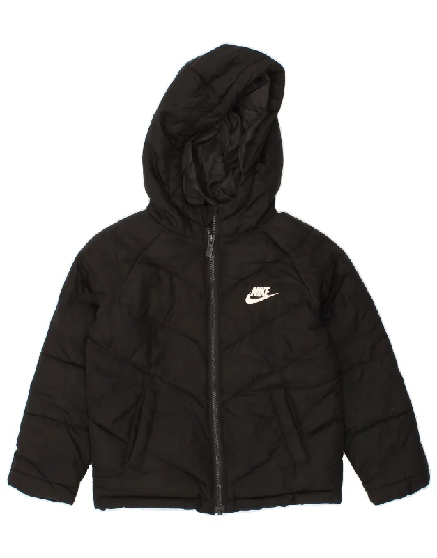 Lightweight Bucket HatsNIKE Boys Hooded Padded Jacket 4-5 Years Small Black Polyester