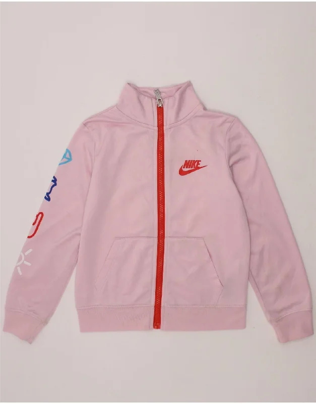 Modern BeaniesNIKE Girls Graphic Tracksuit Top Jacket 5-6 Years Medium Pink Polyester Modern BeaniesNIKE Girls Graphic Tracksuit Top Jacket 5-6 Years Medium Pink Polyester