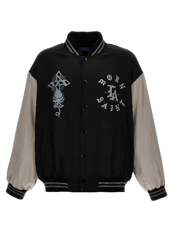 Designer Fedora HatsPrinted Satin Bomber Jacket