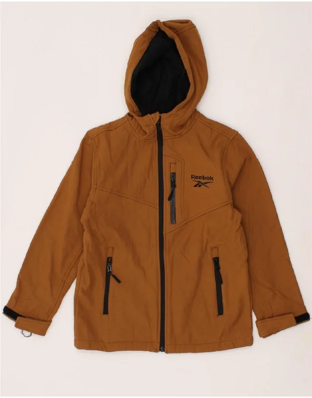 Casual Beanie CapsREEBOK Boys Hooded Windbreaker Jacket 7-8 Years Small Brown Spandex Casual Beanie CapsREEBOK Boys Hooded Windbreaker Jacket 7-8 Years Small Brown Spandex