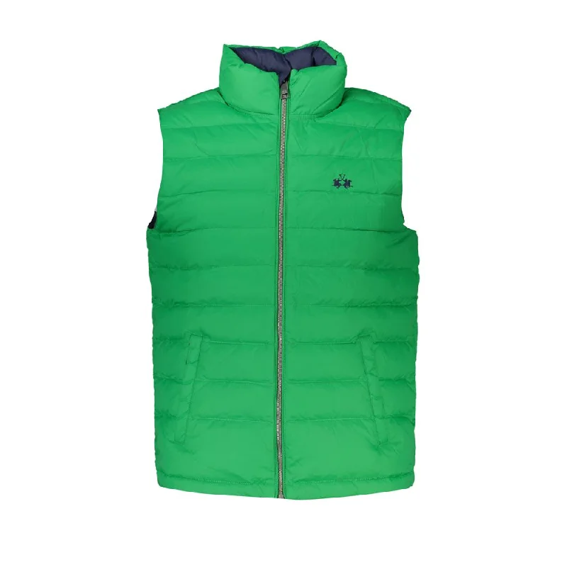 Summer Straw HatsSleek Sleeveless Green Jacket With Embroidery