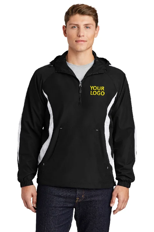 Lightweight Bucket HatsSport-Tek Colorblock Raglan Customized Anorak Jackets, Black/White Lightweight Bucket HatsSport-Tek Colorblock Raglan Customized Anorak Jackets, Black/White