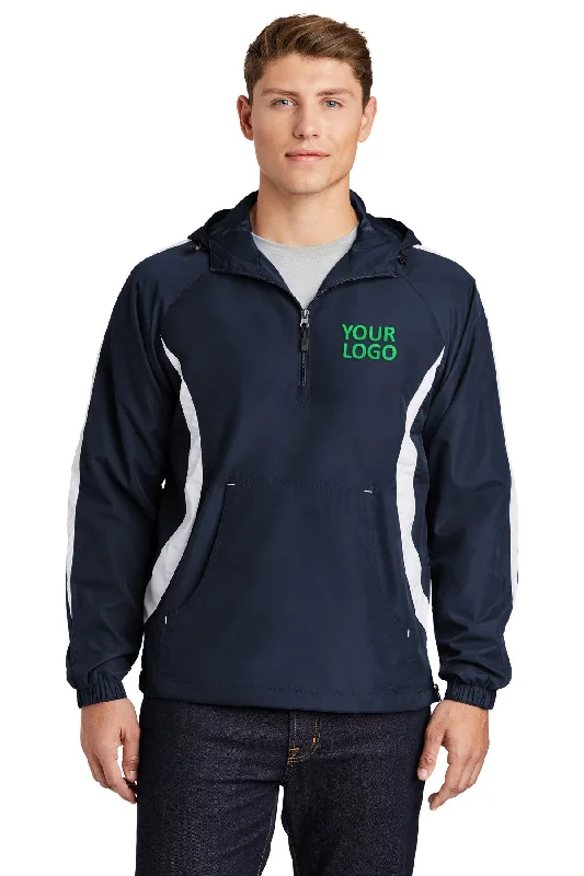 Novelty Baseball CapsSport-Tek Colorblock Raglan Custom Anorak Jackets, True Navy/White Novelty Baseball CapsSport-Tek Colorblock Raglan Custom Anorak Jackets, True Navy/White