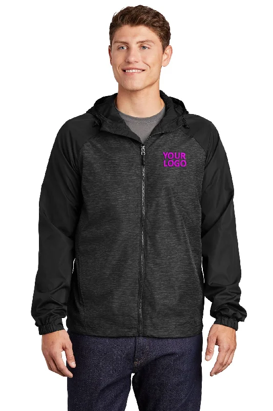 Oversized Bucket HatsSport-Tek Heather Colorblock Customized Raglan Hooded Wind Jackets, Black Heather/ Black Oversized Bucket HatsSport-Tek Heather Colorblock Customized Raglan Hooded Wind Jackets, Black Heather/ Black