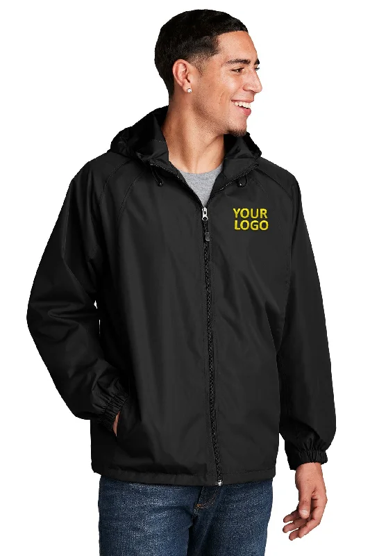 Designer Trucker HatsSport-Tek Custom Hooded Raglan Jackets, Black
