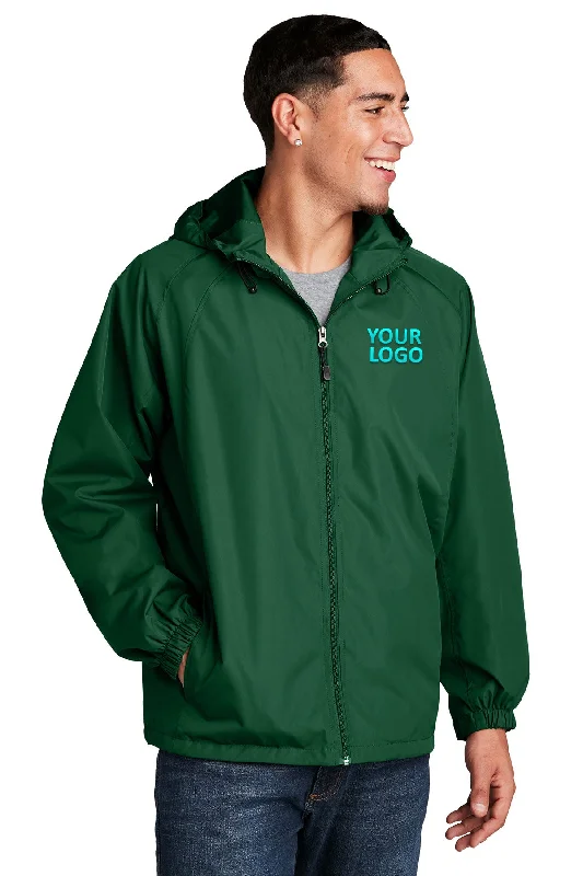 Casual Fedora Hats for MenSport-Tek Custom Hooded Raglan Jackets, Forest Green