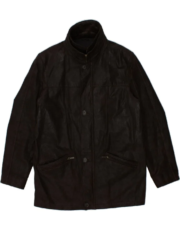 Relaxed Beanie HatsSTATE OF ART Mens Leather Jacket UK 42 XL Brown Leather