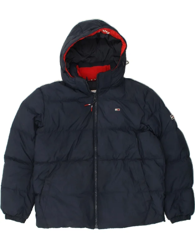 Beach Bucket CapsTOMMY HILFIGER Mens Hooded Padded Jacket UK 42 XL Navy Blue Polyester Beach Bucket CapsTOMMY HILFIGER Mens Hooded Padded Jacket UK 42 XL Navy Blue Polyester