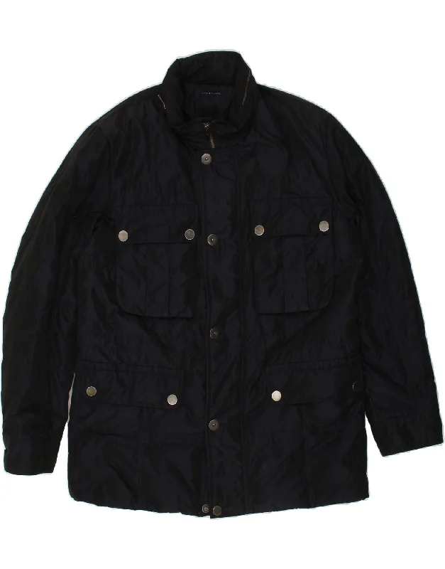 Wide-Brimmed Sun HatsTOMMY HILFIGER Mens Utility Jacket UK 42 XL Black Polyester
