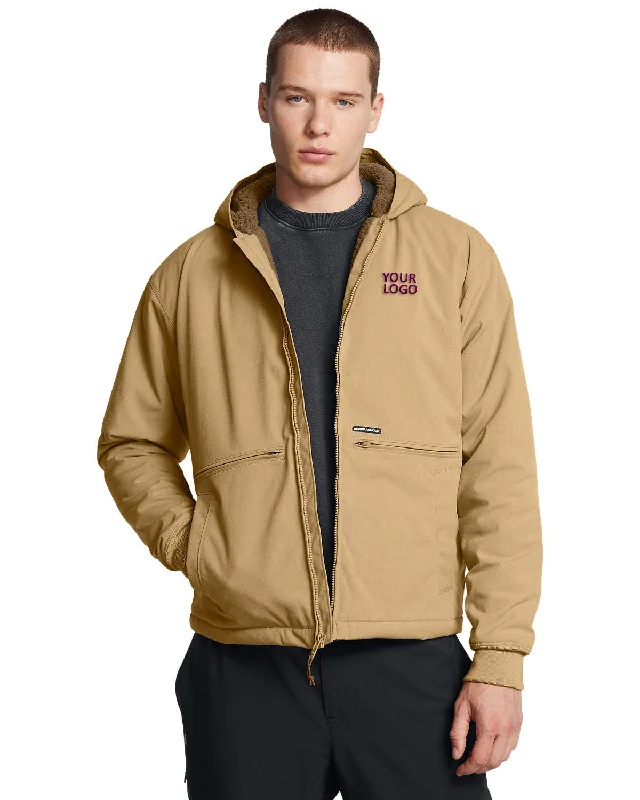 Men's Coats with Embroidered DetailsUnder Armour Mens Icon Fleece Custom Jackets, Camel Men's Coats with Embroidered DetailsUnder Armour Mens Icon Fleece Custom Jackets, Camel