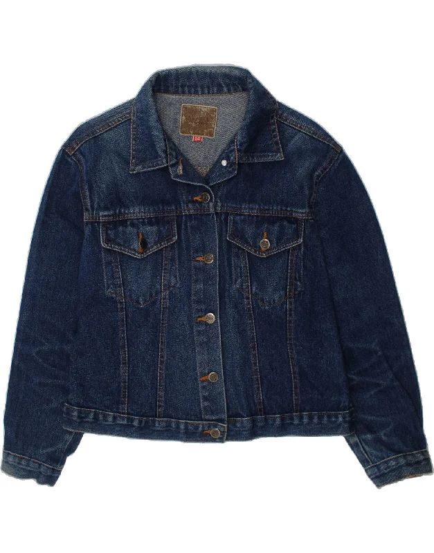Rainproof Fishing HatsVINTAGE Girls Denim Jacket 13-14 Years Blue Cotton
