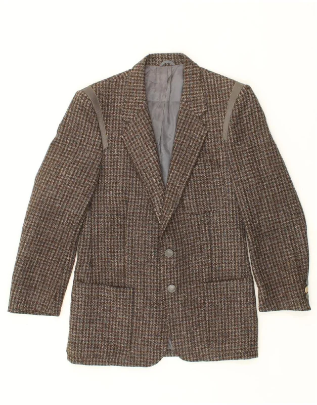 Adjustable Beanie HatsVINTAGE Mens 2 Button Blazer Jacket UK 36 Small Brown Houndstooth Wool Adjustable Beanie HatsVINTAGE Mens 2 Button Blazer Jacket UK 36 Small Brown Houndstooth Wool