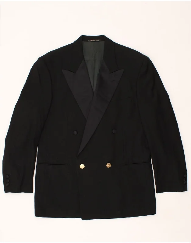 Modern Snapback CapsVINTAGE Mens Double Breasted Blazer Jacket IT 50 Large Black Wool Modern Snapback CapsVINTAGE Mens Double Breasted Blazer Jacket IT 50 Large Black Wool