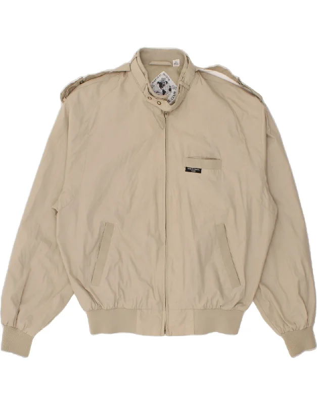Embroidered Baseball CapsVINTAGE Mens Military Bomber Jacket UK 40 Large Beige
