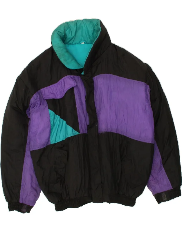 Unique Baseball CapsVINTAGE Mens Windbreaker Jacket UK 40 Large Black Colourblock Polyester Unique Baseball CapsVINTAGE Mens Windbreaker Jacket UK 40 Large Black Colourblock Polyester