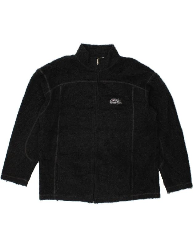 Retro Baseball CapsWEIRD FISH Mens Graphic Fleece Jacket UK 42 XL Black Polyester